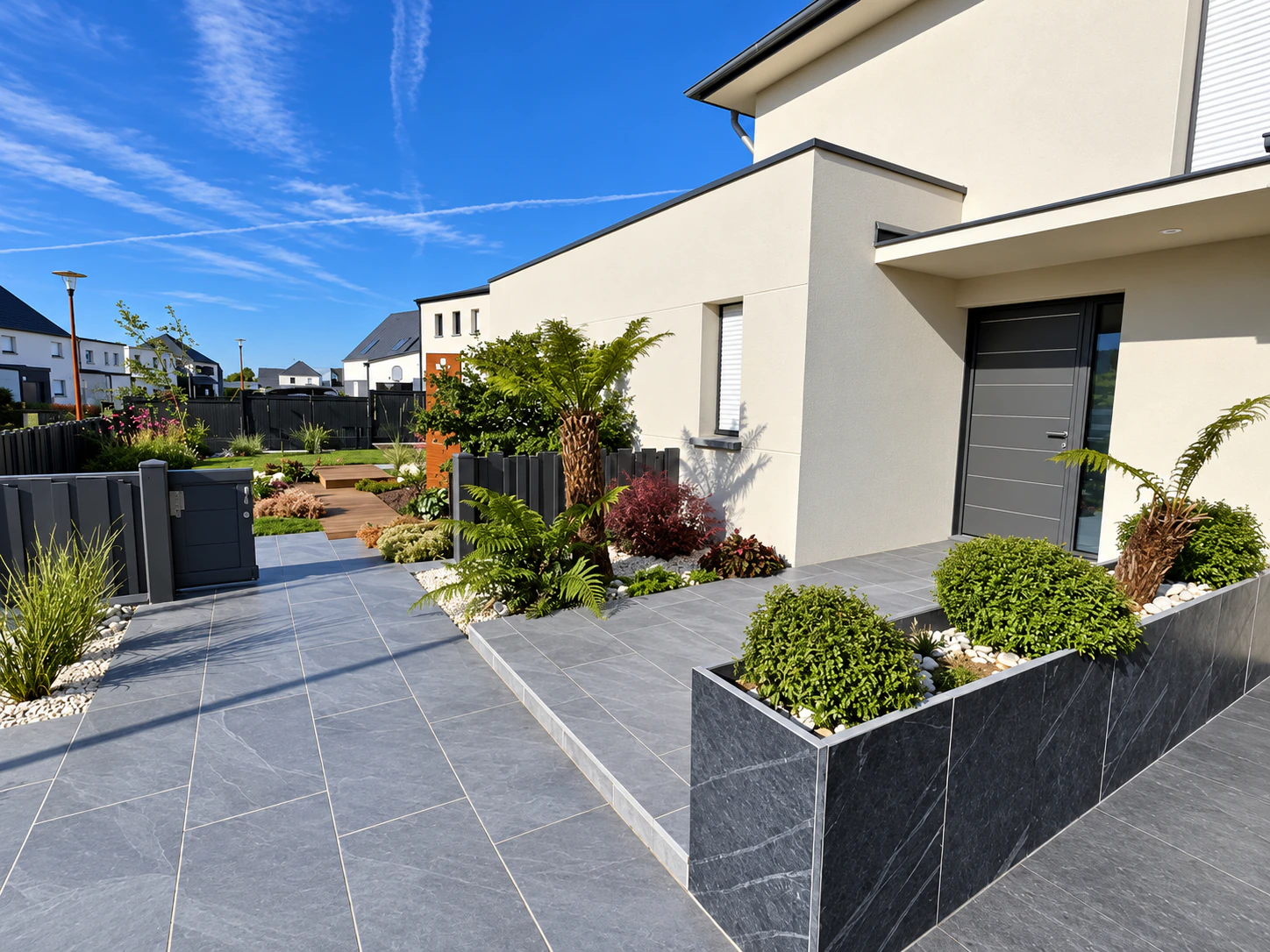 Aménagement extérieur sur mesure pour structurer et valoriser votre jardin